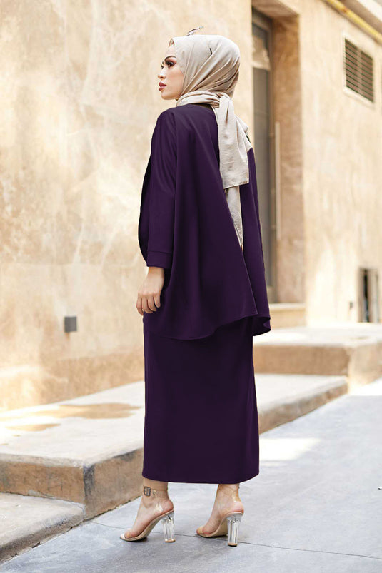 MDI Etek Ve Tunik İkili Kombin Mor