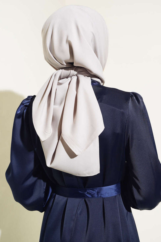 Medine-Seide Schal Hellbeige