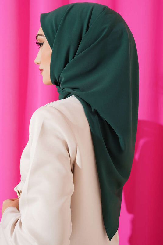 Medine İpeği Eşarp Koyu Yeşil