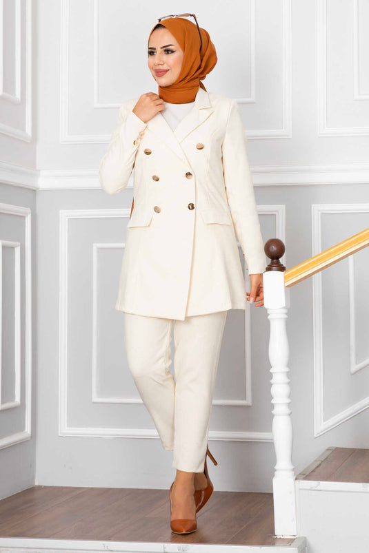 Ensemble hijab à col mouchoir -1