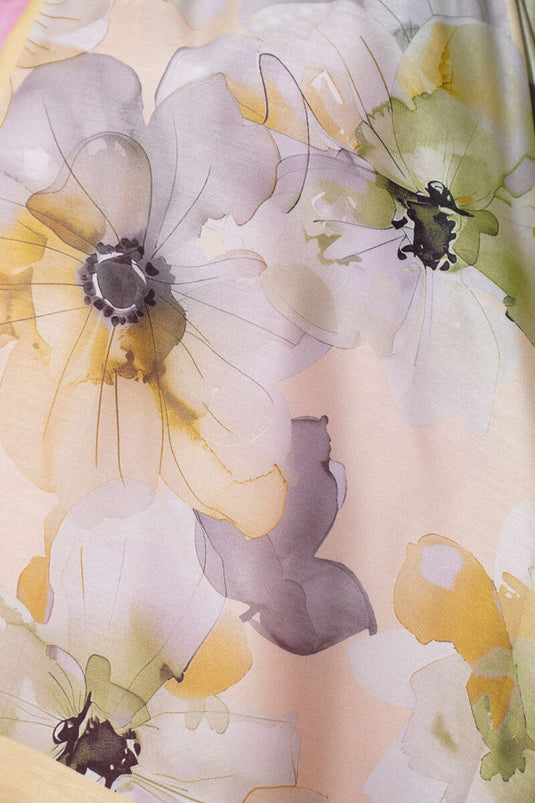 Foulard à motif violette lime