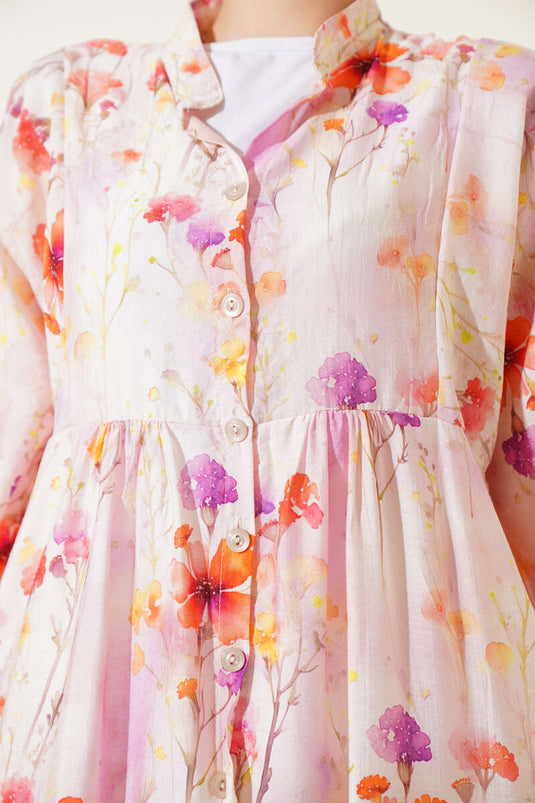 Violet Marbling Patterned Dress Lilac