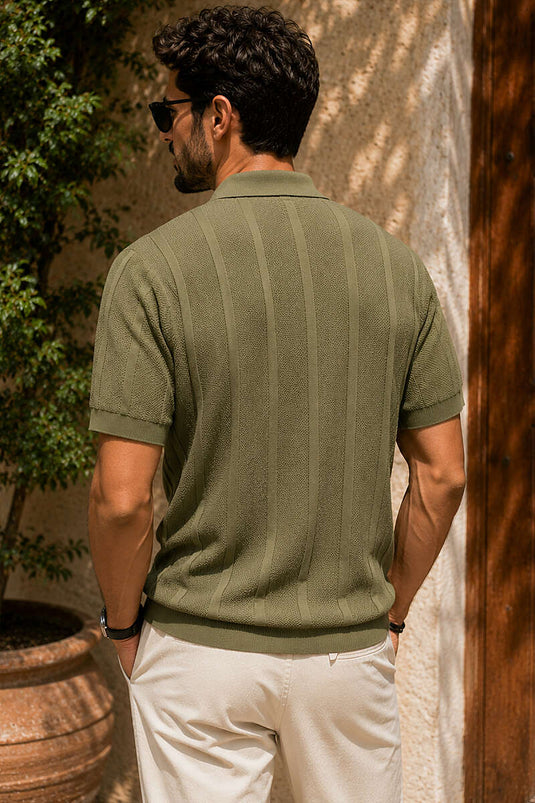 Merserize Polo Yaka Erkek T-shirt Çağla Yeşili