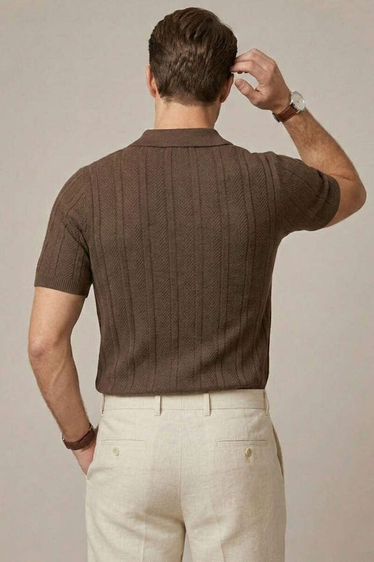 تي شيرت بولو ياقة رجالي مرسيريز كوفي
