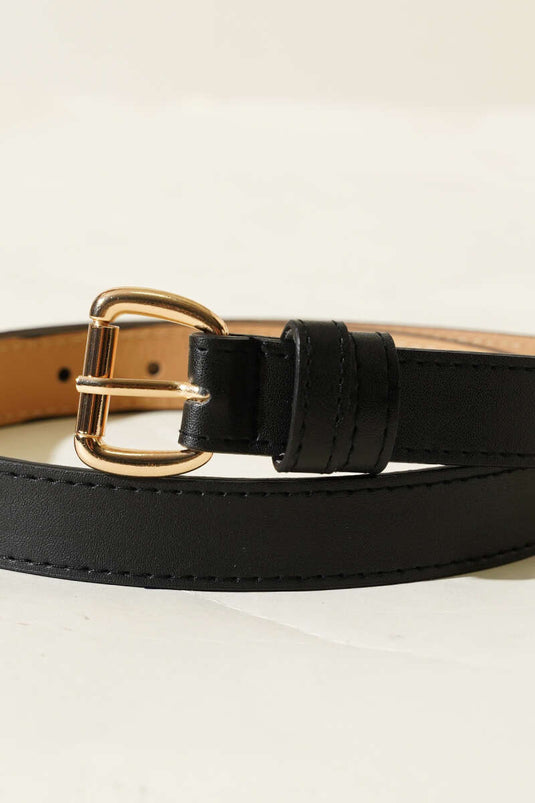 Metal Aksesuarlı Kemer Siyah
