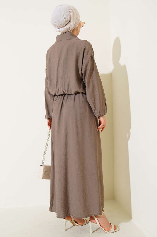 Gilet de costume boutonné en métal, couleur vison