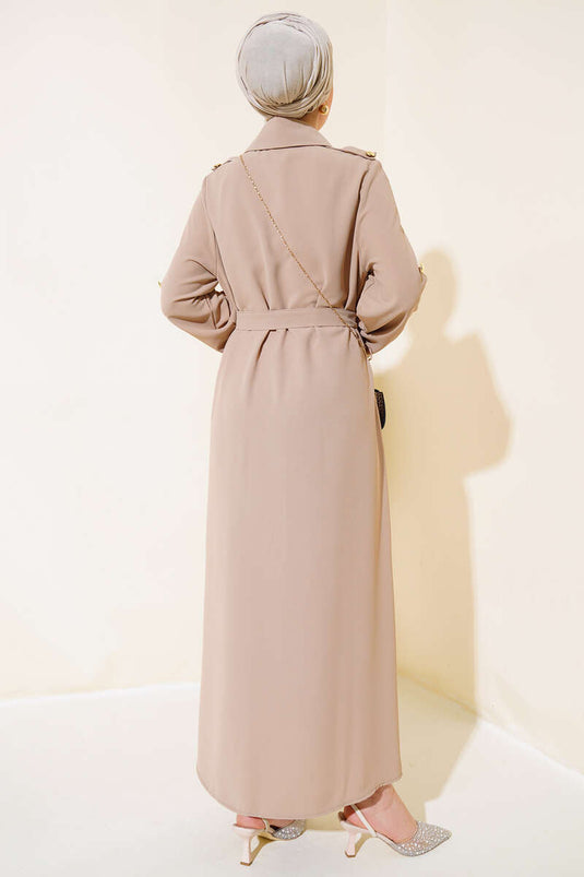 Abaya Mink med metalknapper