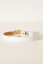 Ceinture À Boucle Métal Blanche