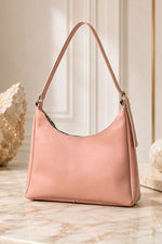 Sac À Main Femme À Boucle Métallique Et Fermeture Éclair Poudré