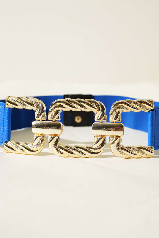 Metal Buckle Belt Saxe