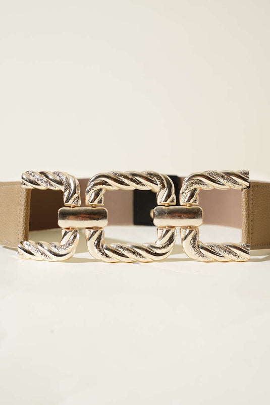 Metal Tokalı Kemer Vizon