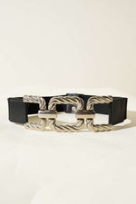 Ceinture à boucle métallique noire
