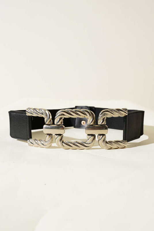 Metal Buckle Belt Black