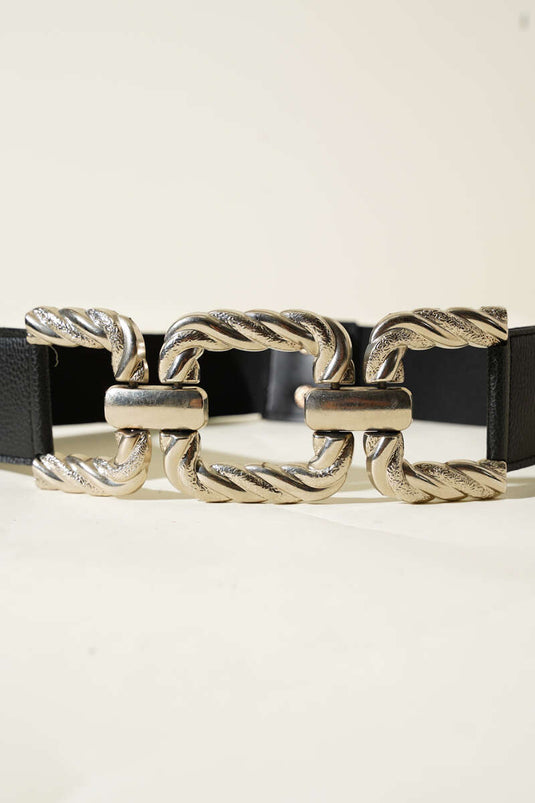 Metal Buckle Belt Black