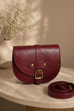 Sac À Main Femme En Métal À Boucle Magnétique Bordeaux