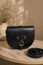 Sac À Main Femme Magnétique À Boucle Métal Noire