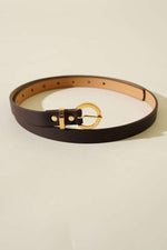 Ceinture Fine En Métal À Boucle Sombre