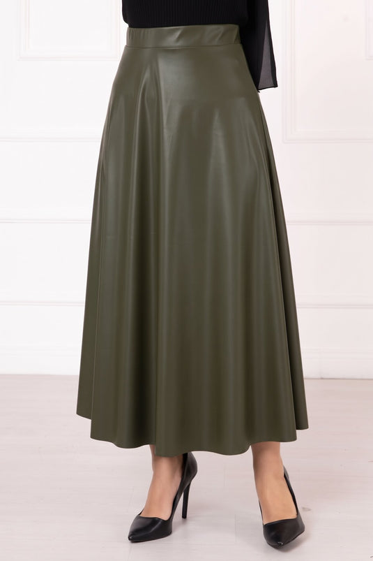 Gonna In Pelle Khaki Mevlana