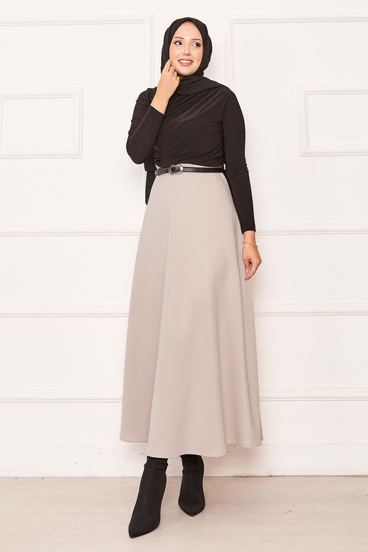 Mevlana Scuba Modest Skirt Stone