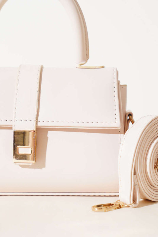 Magnetic Clutch Bag Cream