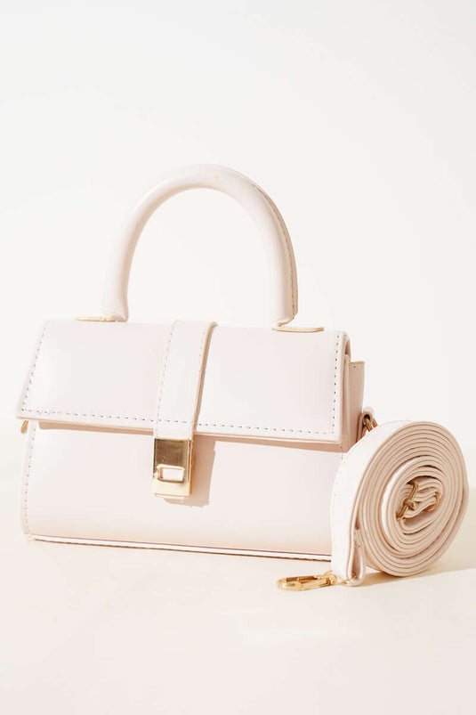 Magnetic Clutch Bag Cream