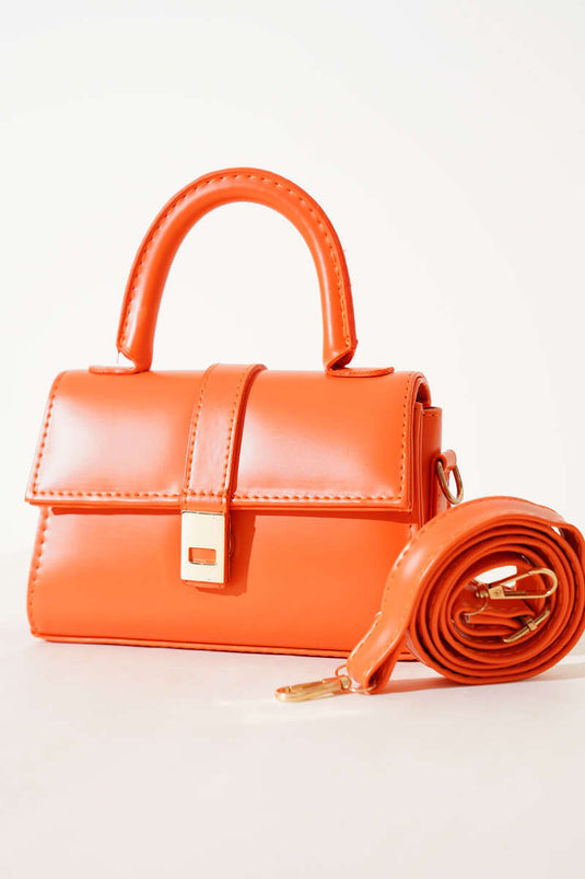 Mıknatıslı El Çantası Oranj