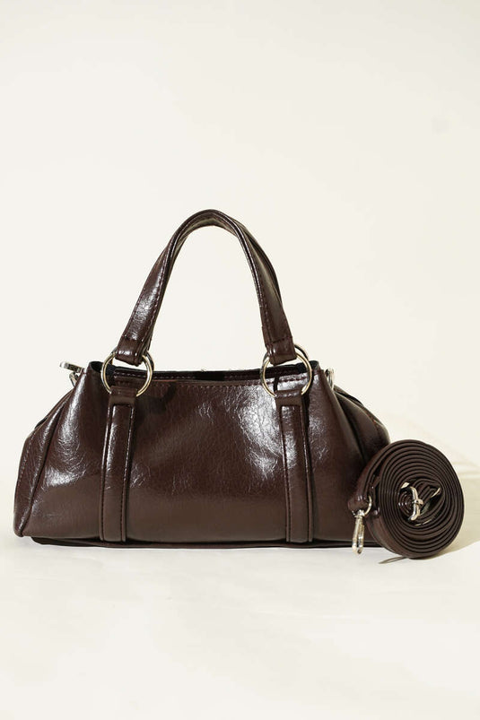 Mıknatıslı Fermuarlı Çanta Acı Kahve