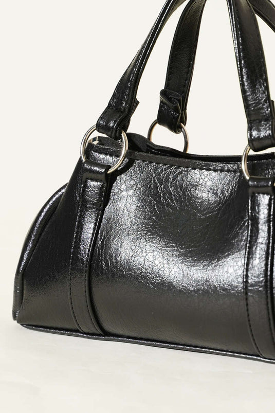 Mıknatıslı Fermuarlı Çanta Siyah