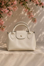 Sac À Main Mini Enfiler Perlé Creme Pour Femmes