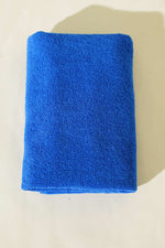 Serviette de sport bleue en microfibre pour main, coiffure et barbier