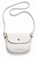 Petite Sac À Pression Écru À Bretelles