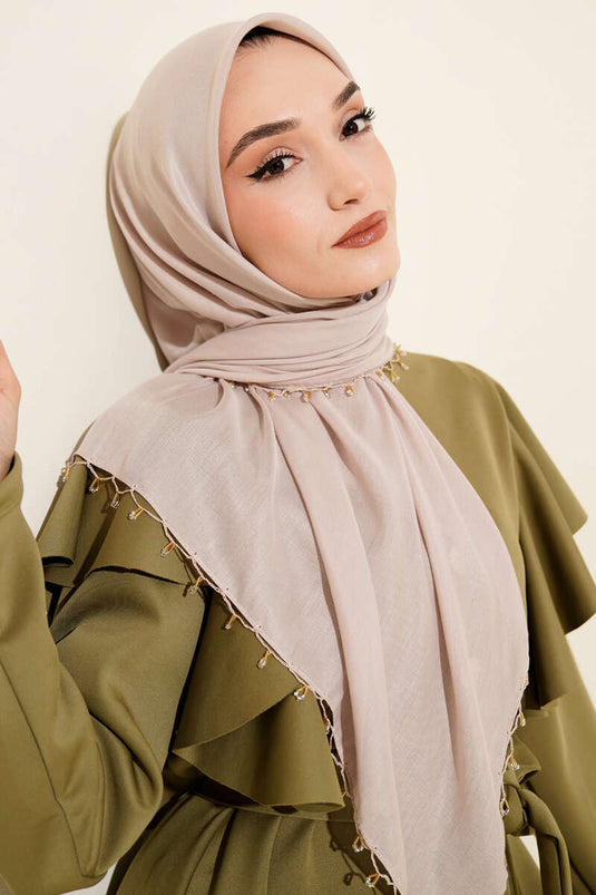 Mini-Perlenschal mit Steinen