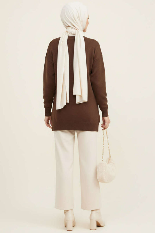 تونيك تريكو صغير بيافونكلو بني