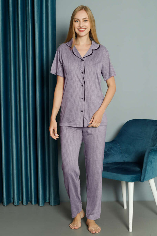 Mini Polka Dot Short Sleeve Pajama Set in Galibarda