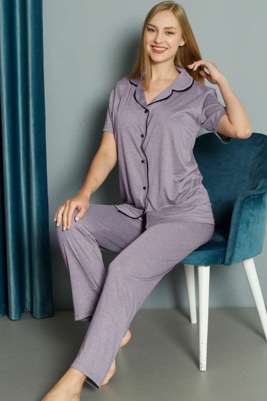 Mini Polka Dot Short Sleeve Pajama Set in Galibarda