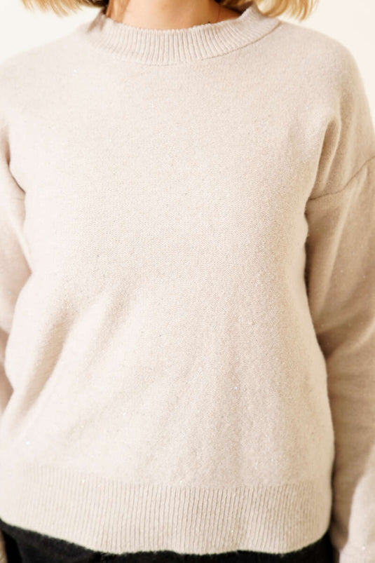 سترة صغيرة لامعة محبوكة