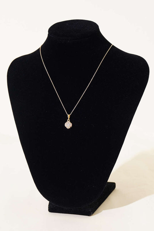 Mini Stone Necklace Gold