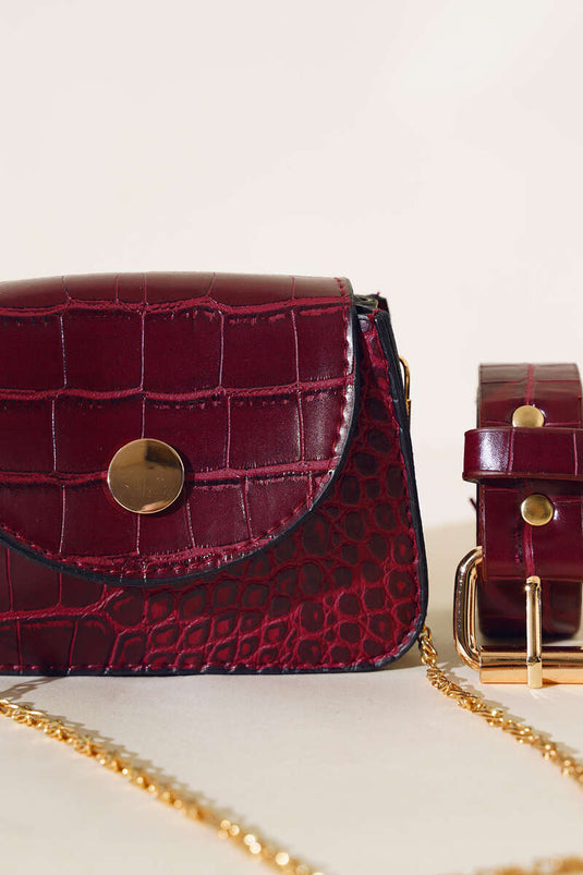 Sac banane minimal Rouge Claret