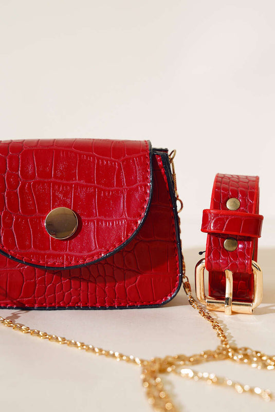 Sac banane minimal rouge