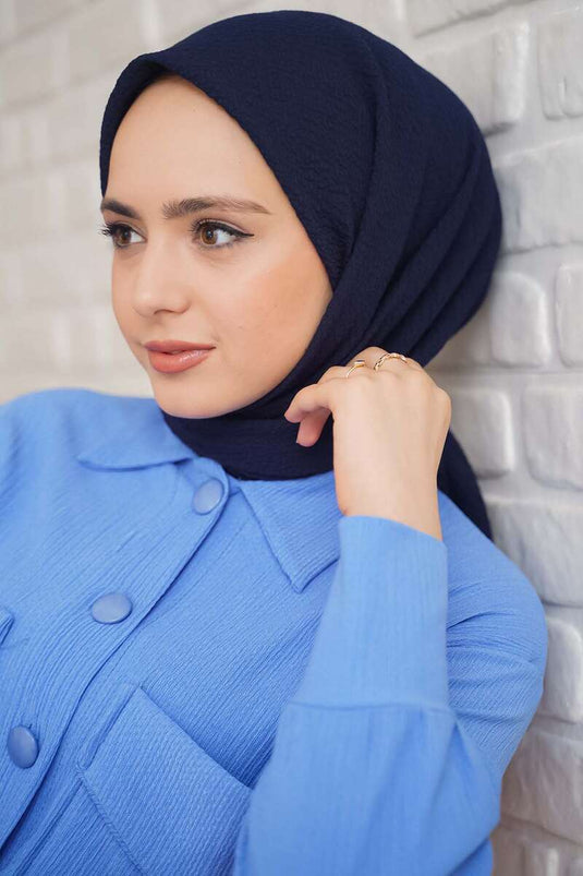 Mio Caz Navy Blue Scarf