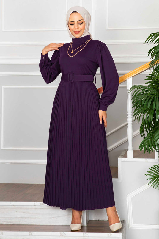 Jupe Esila Robe Hijab Plissée Violet