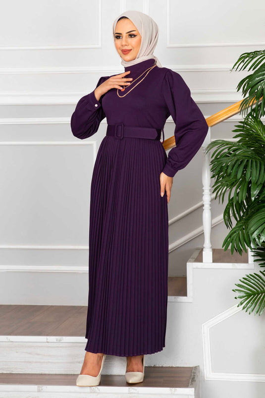 Jupe Esila Robe Hijab Plissée Violet