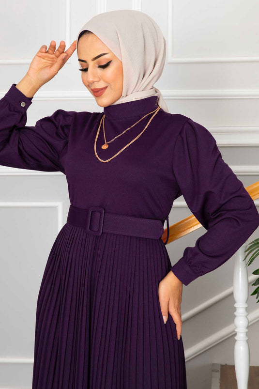 Jupe Esila Robe Hijab Plissée Violet