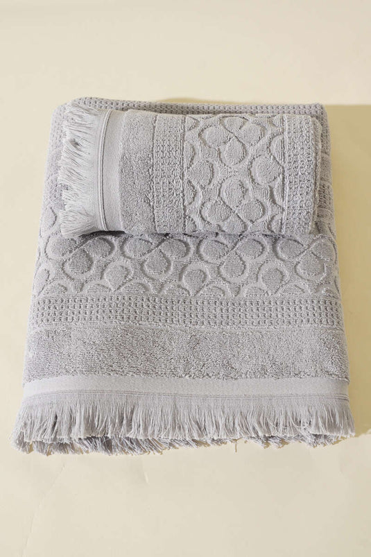 Egyptian Bath Towel Set of 2 Gray