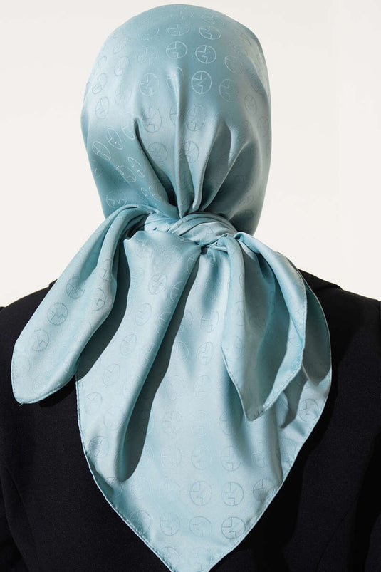 وشاح جاكار بنمط MK بلون النعناع