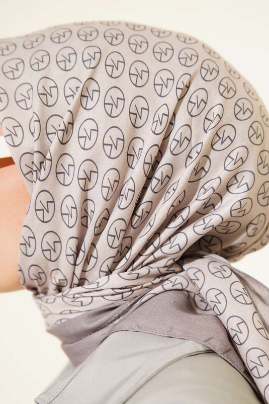 Écharpe Douce À Motif MK En Sable Beige