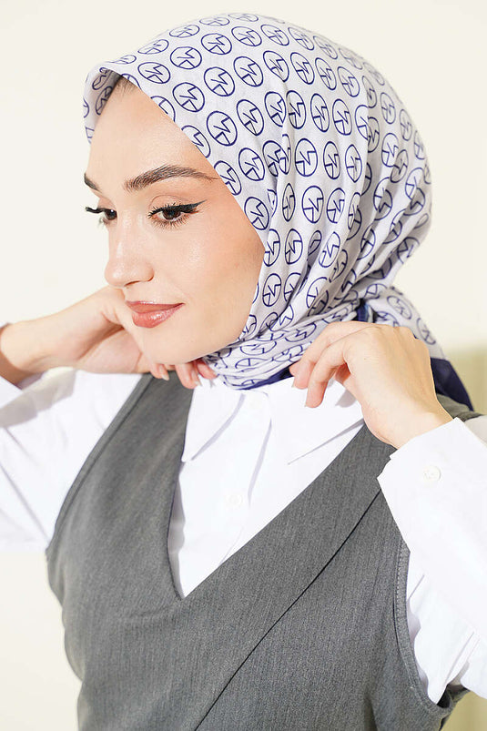 MK Desen Soft Eşarp Saks