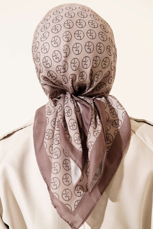 MK Pattern Soft Scarf Mink