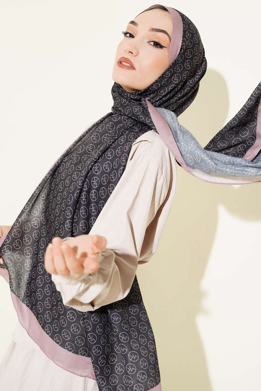 MK ديسين شال ناعم أسود فيزون