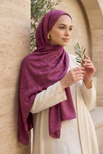 Collection Moderne De Foulards Jacquard À Motifs Floraux Rose Beige